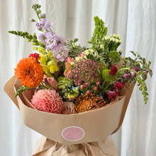 Load image into Gallery viewer, Colourful summer bouquet with seasonal blooms