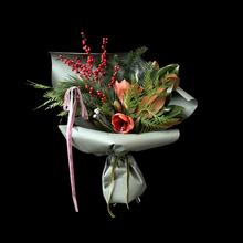 Load image into Gallery viewer, Winter Green&#39;s Hand Tied Bouquet- Longer Lasting
