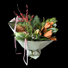 Load image into Gallery viewer, Winter Green&#39;s Hand Tied Bouquet- Longer Lasting
