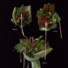 Load image into Gallery viewer, Winter Green&#39;s Hand Tied Bouquet- Longer Lasting
