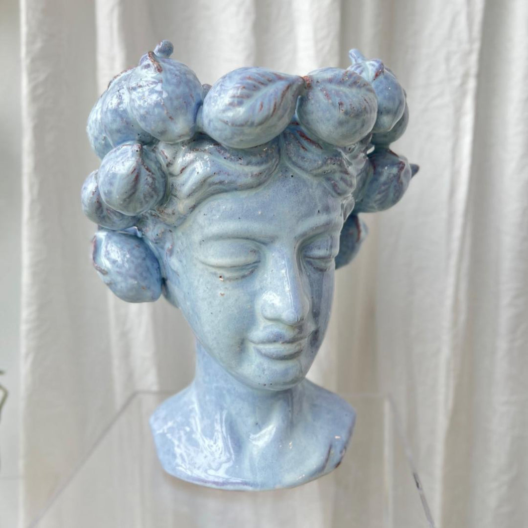 Flower Blue Head Statue
